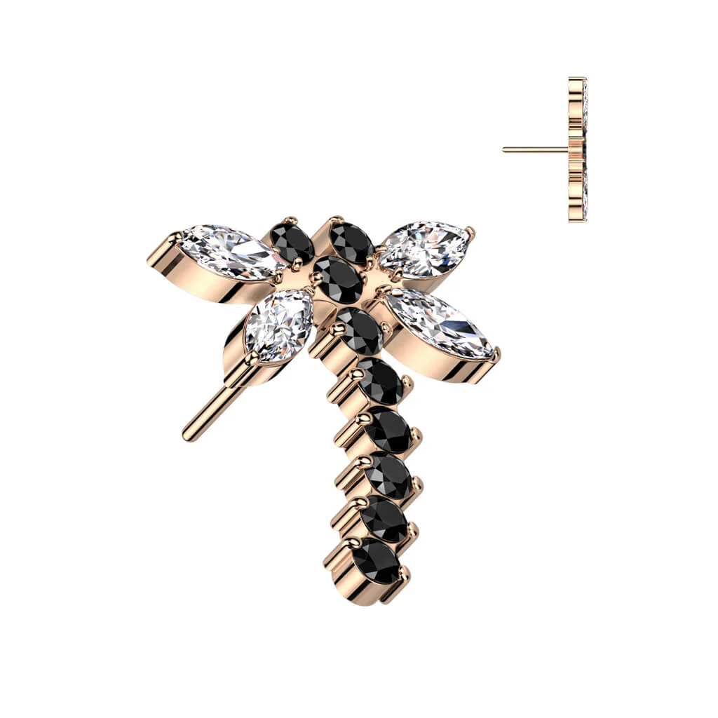 Titane Embout Embout Libellule Zircone Enfoncer - Image 7