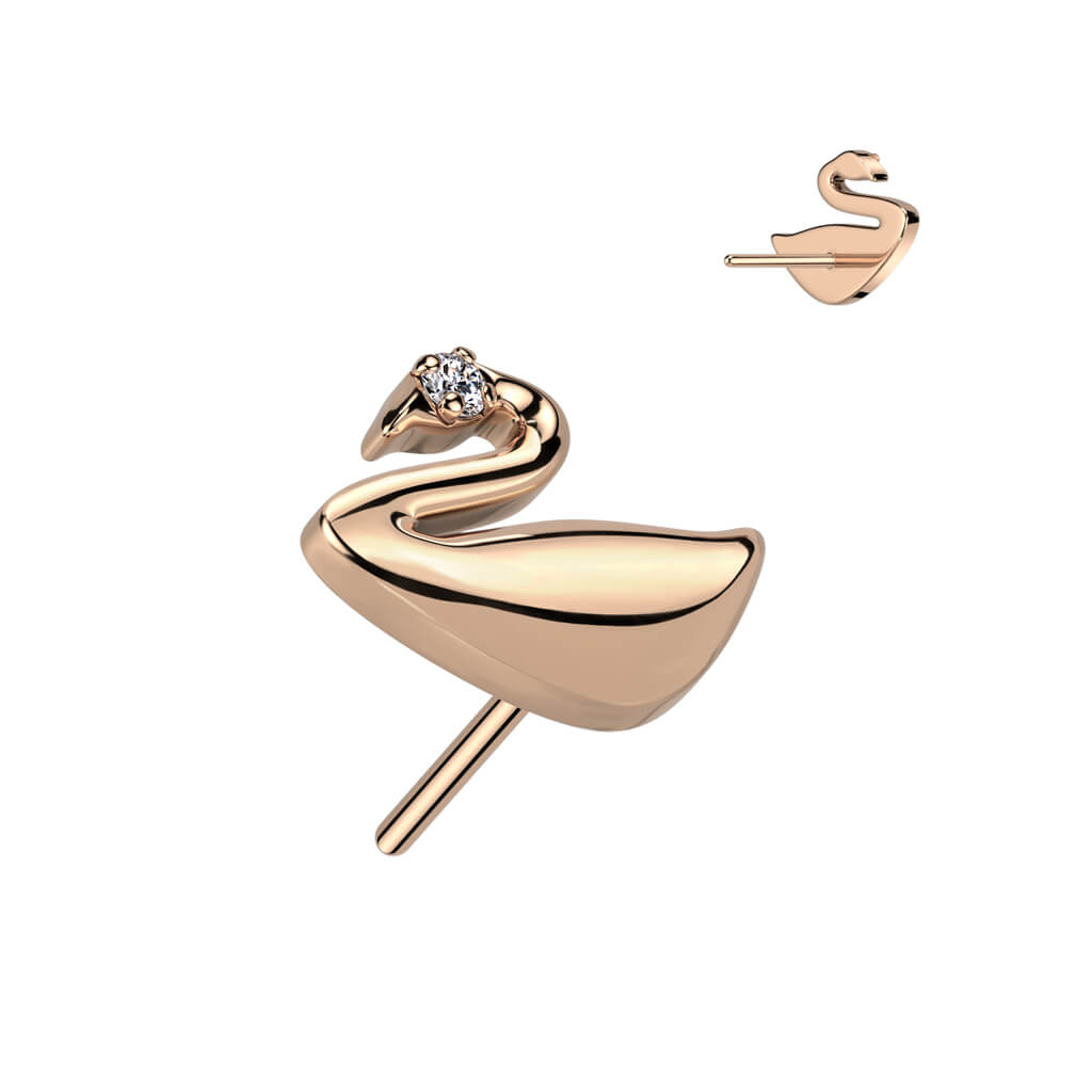 Titane Embout Embout Cygne Zircone Enfoncer - Image 4