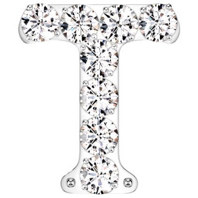 Titane Embout Alphabet Initial Zircone Enfoncer - Image 22