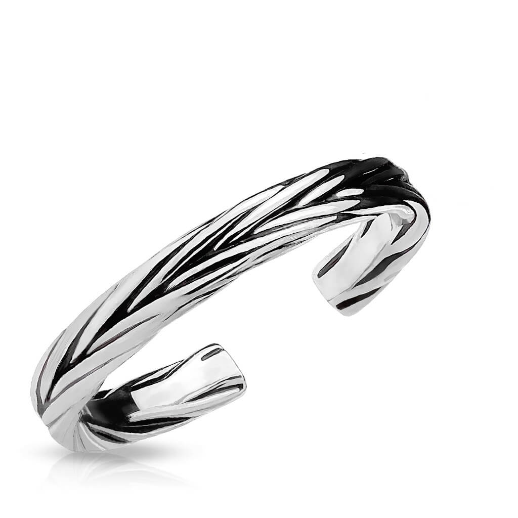 Anneau Bague Tressé Or Ajustable - Image 4