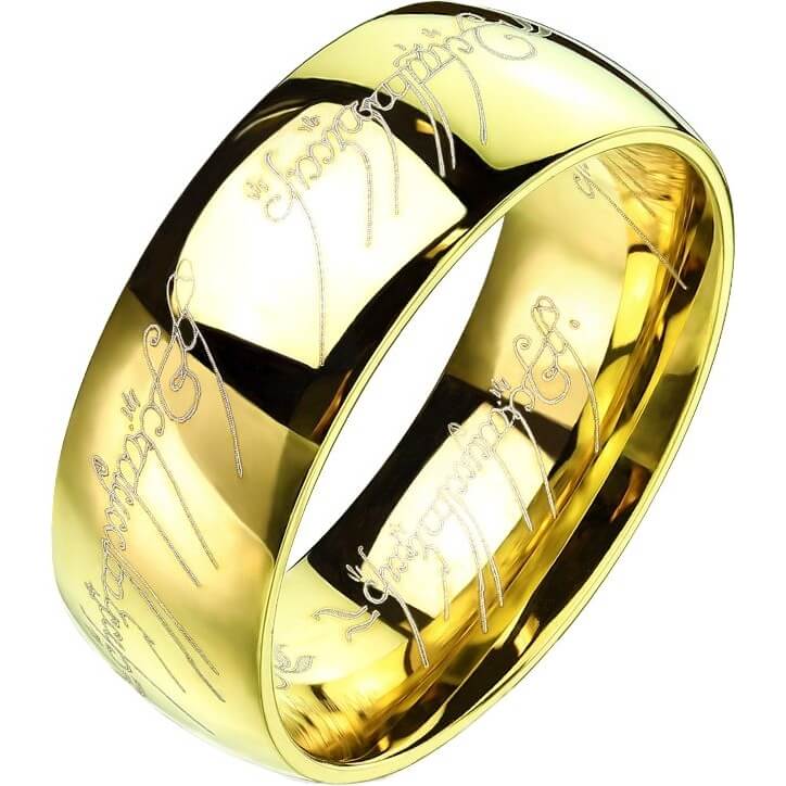 Anneau 316L Bague IP Or Seigneur