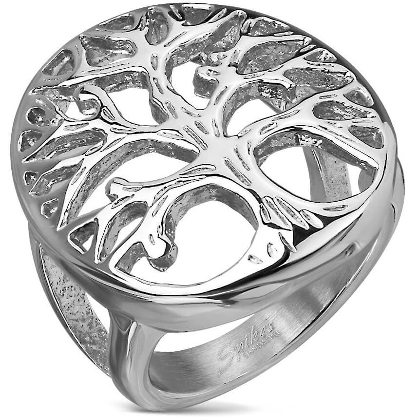 Anneau 316L Bague Moulée Arbre de Vie