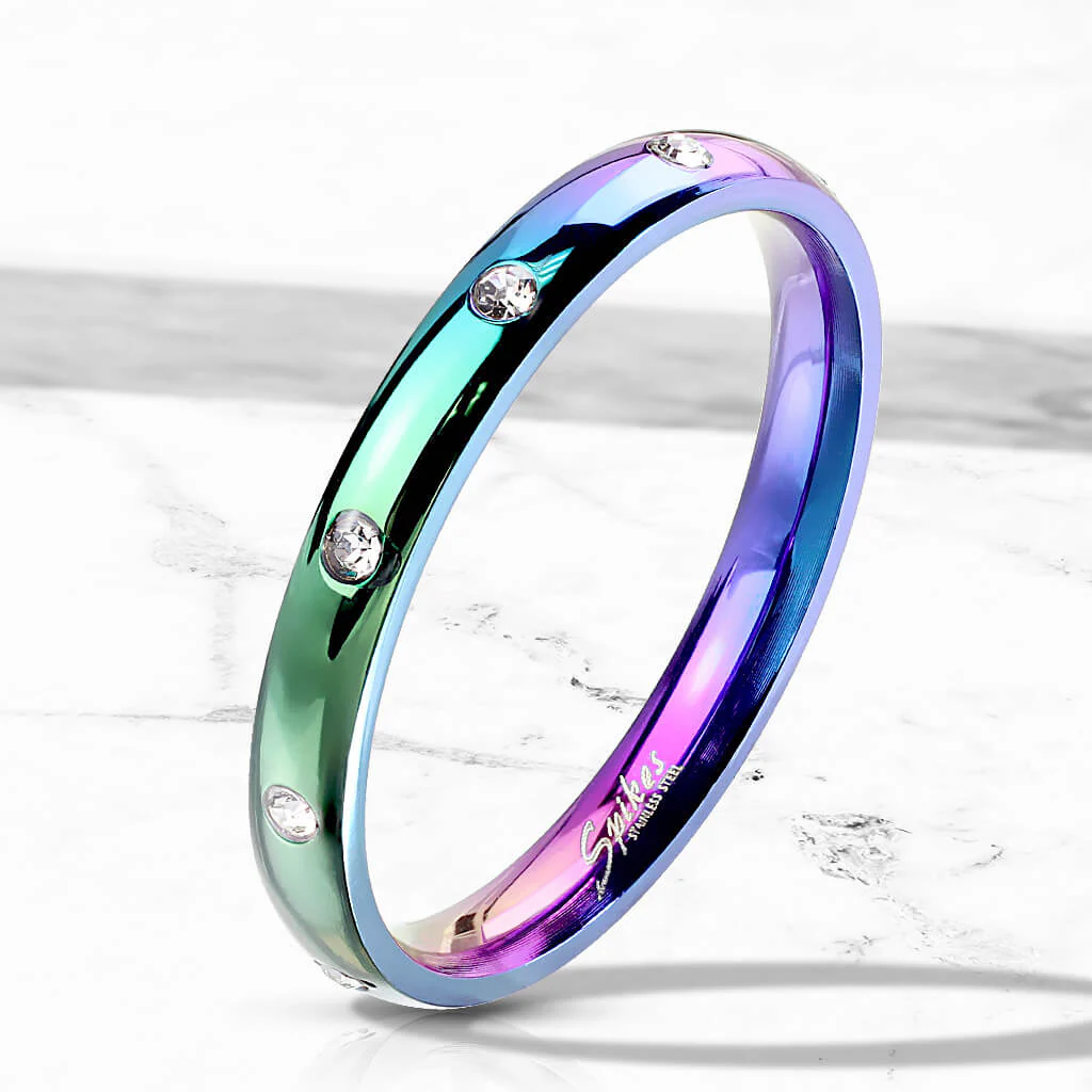 Anneau 10 Zircone Arc-en-ciel - Image 2