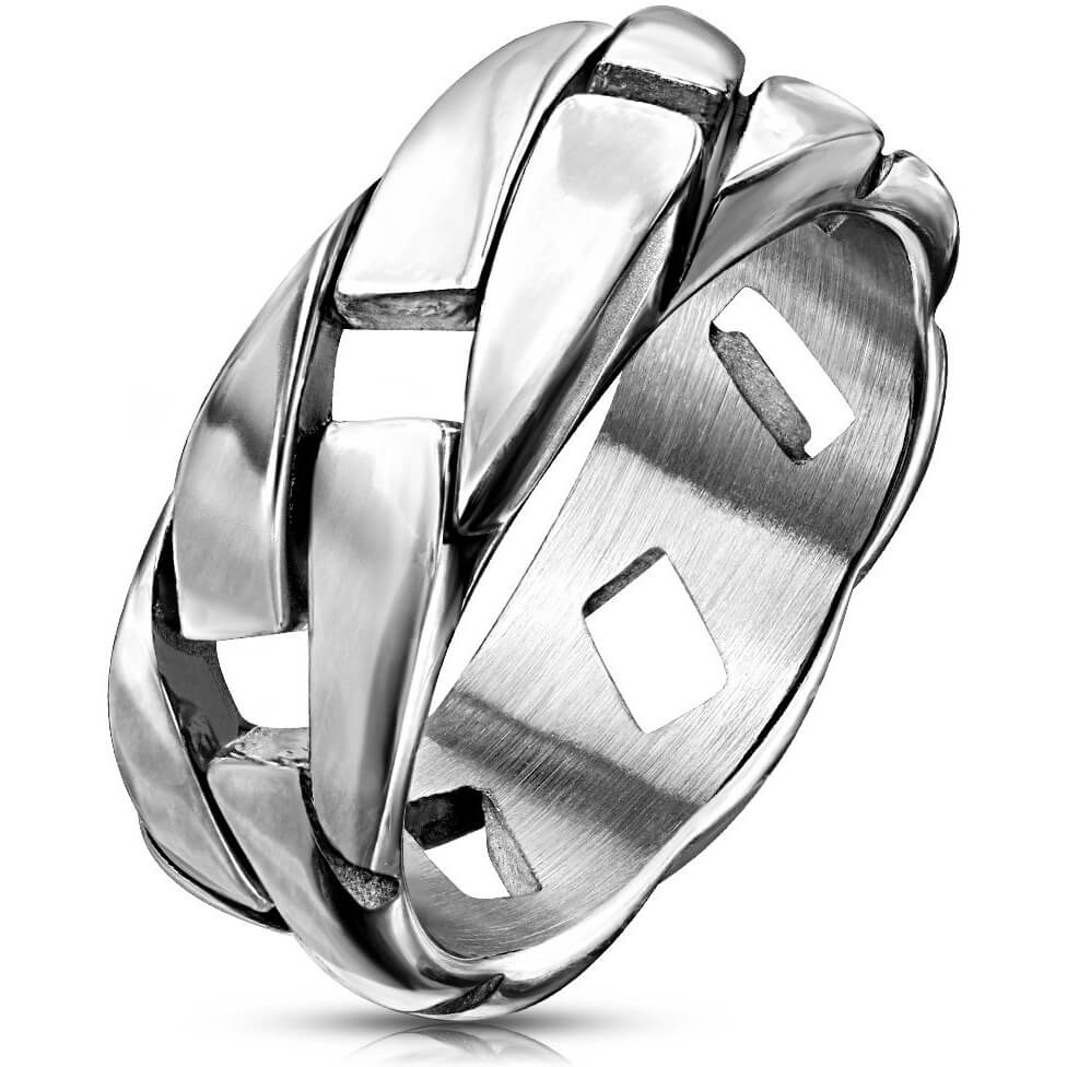 Anneau 316L Bague Chaîne à Maillons