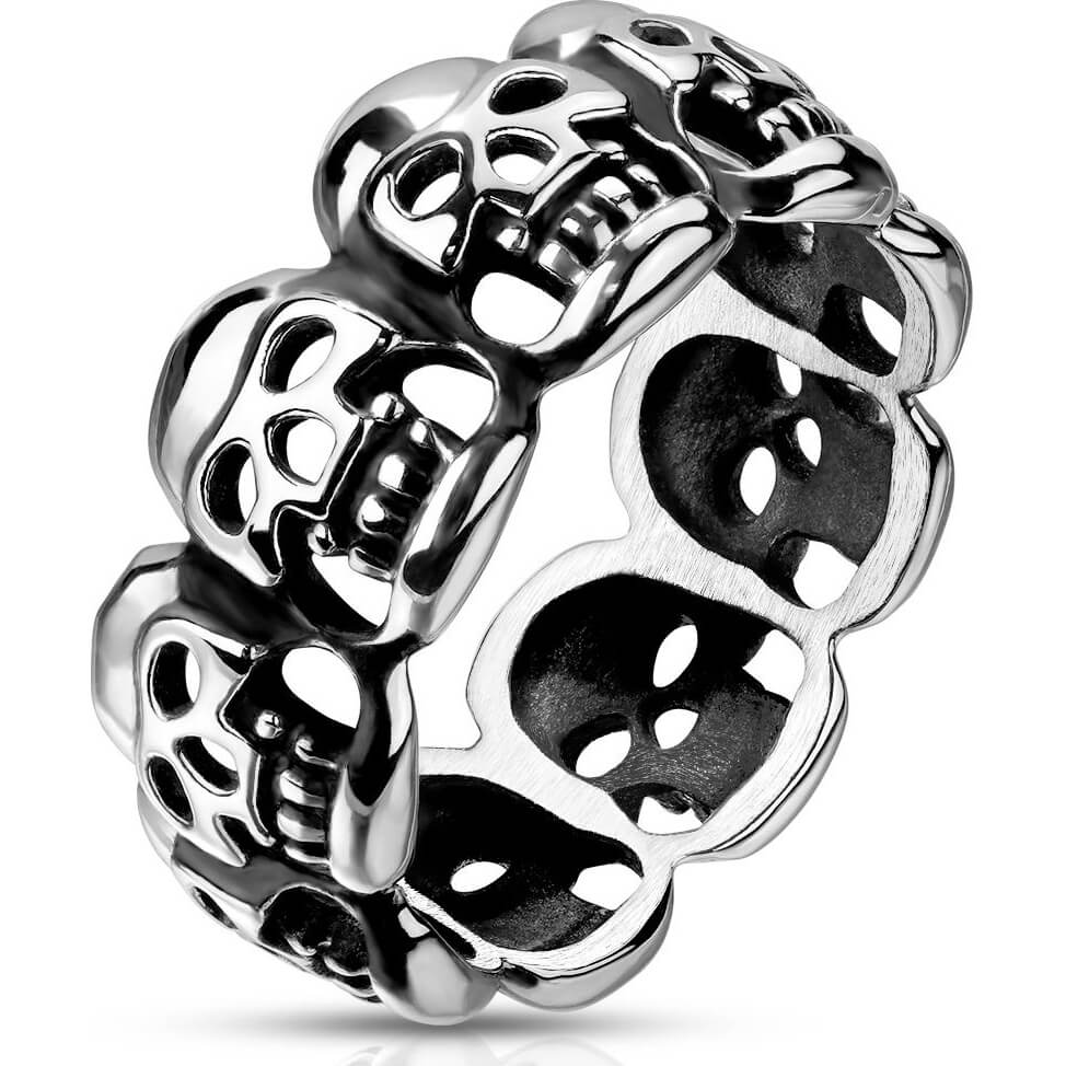 Anneau 316L Bague Crânes