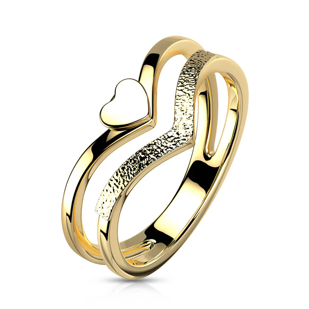Anneau Double Chevron Zircone - Image 2