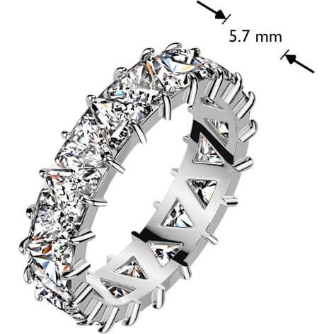 Anneau triangles zircone - Image 2