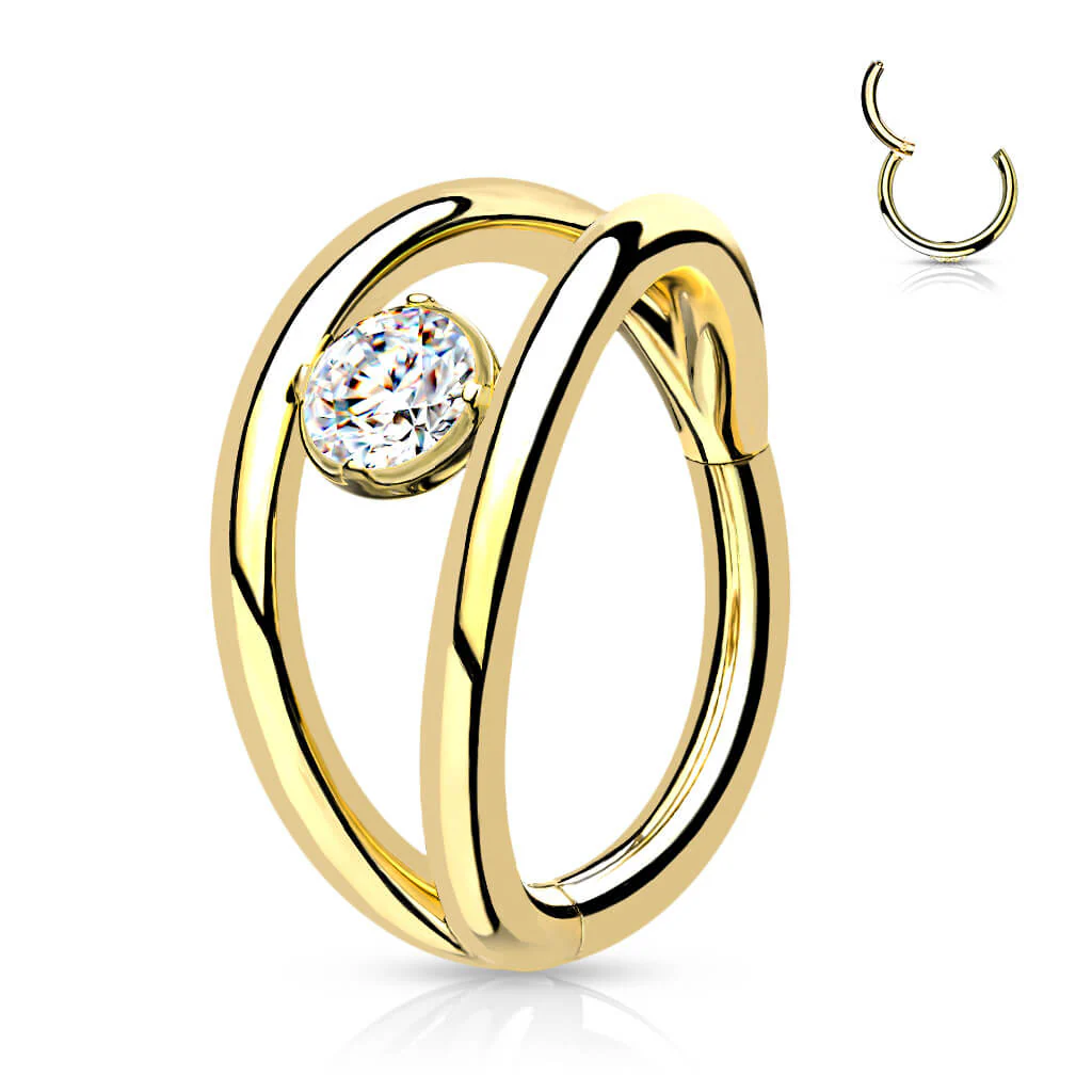 Anneau Bille Zircone Argent Cliqueur - Image 2