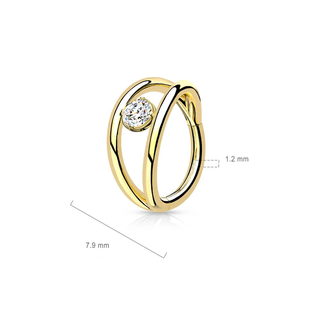 Anneau Bille Zircone Argent Cliqueur - Image 3