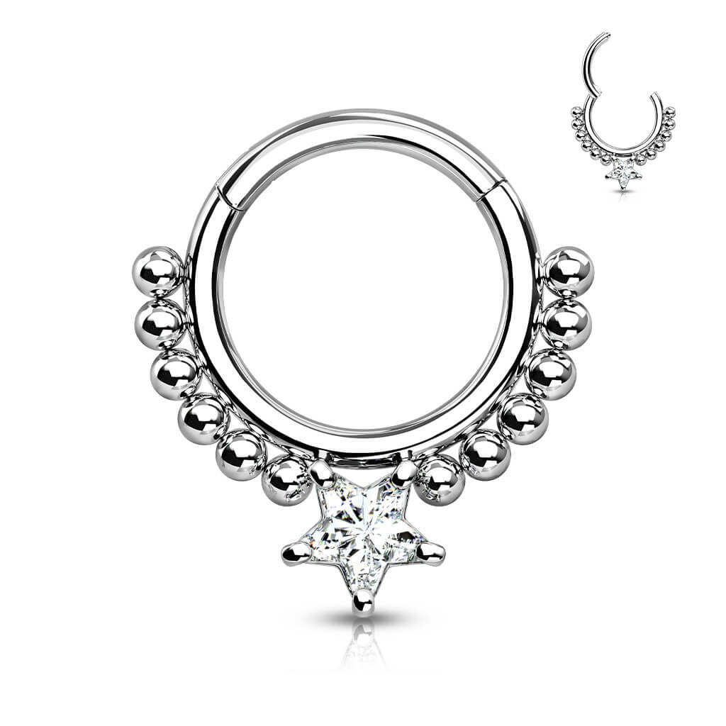 Anneau Étoile Zircone Argent Cliqueur - Image 4