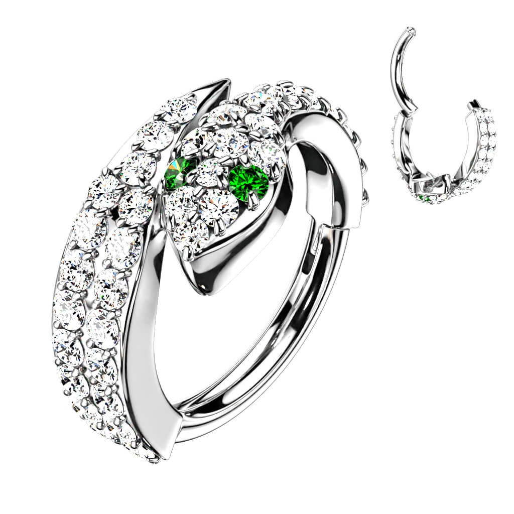 Anneau Serpent Zircone Cliqueur - Image 2