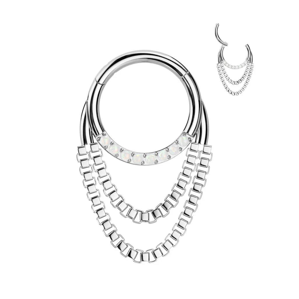 Anneau Pendentif Chaine Zircone Cliqueur - Image 4