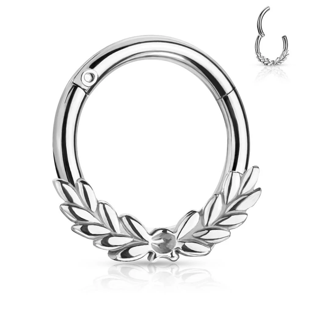 Anneau Feuille de Laurier Argent Cliqueur - Image 7