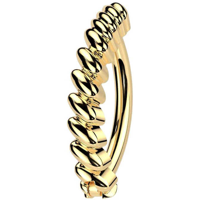 Piercing Nombril barre torsadée Cliqueur