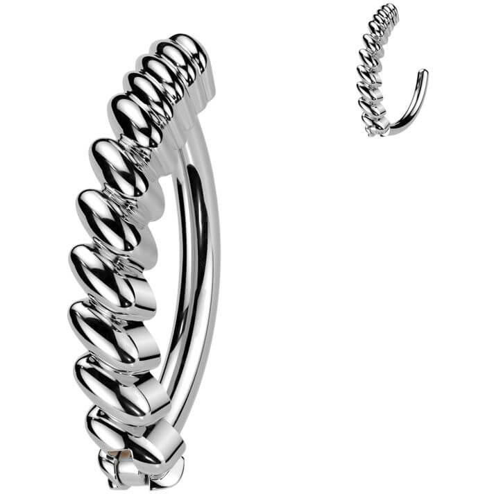 Piercing Nombril barre torsadée Cliqueur - Image 3
