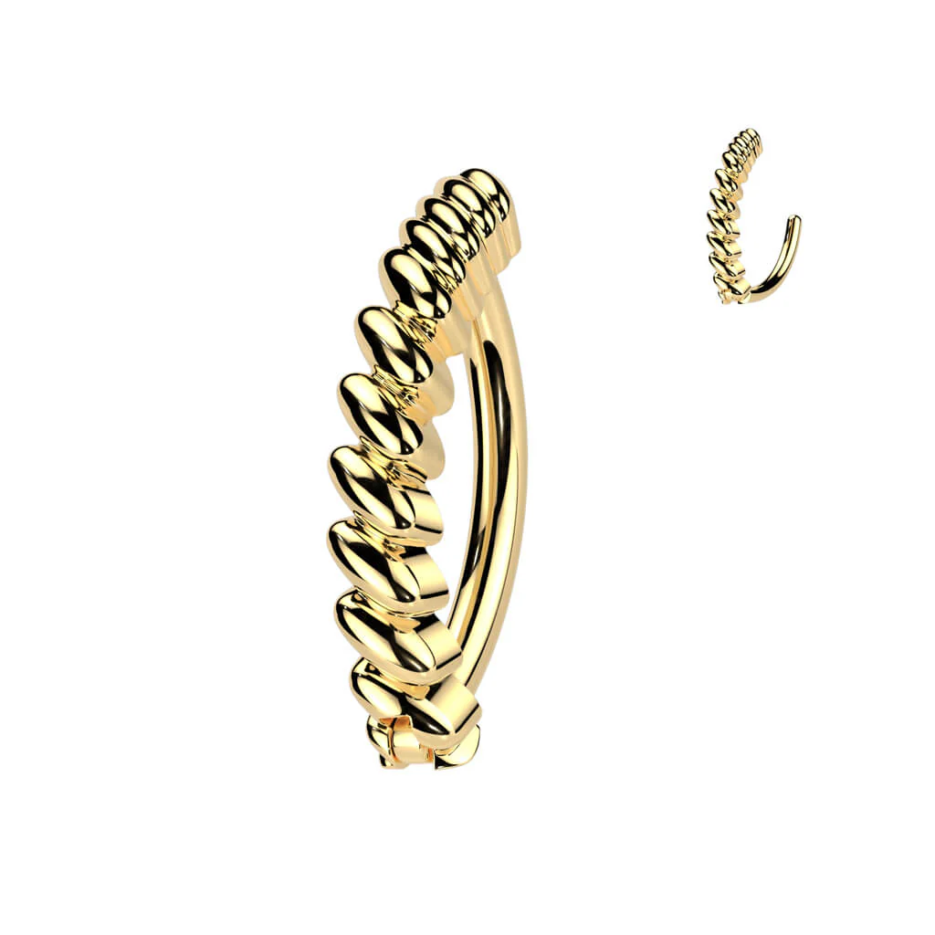 Piercing Nombril barre torsadée Cliqueur - Image 4
