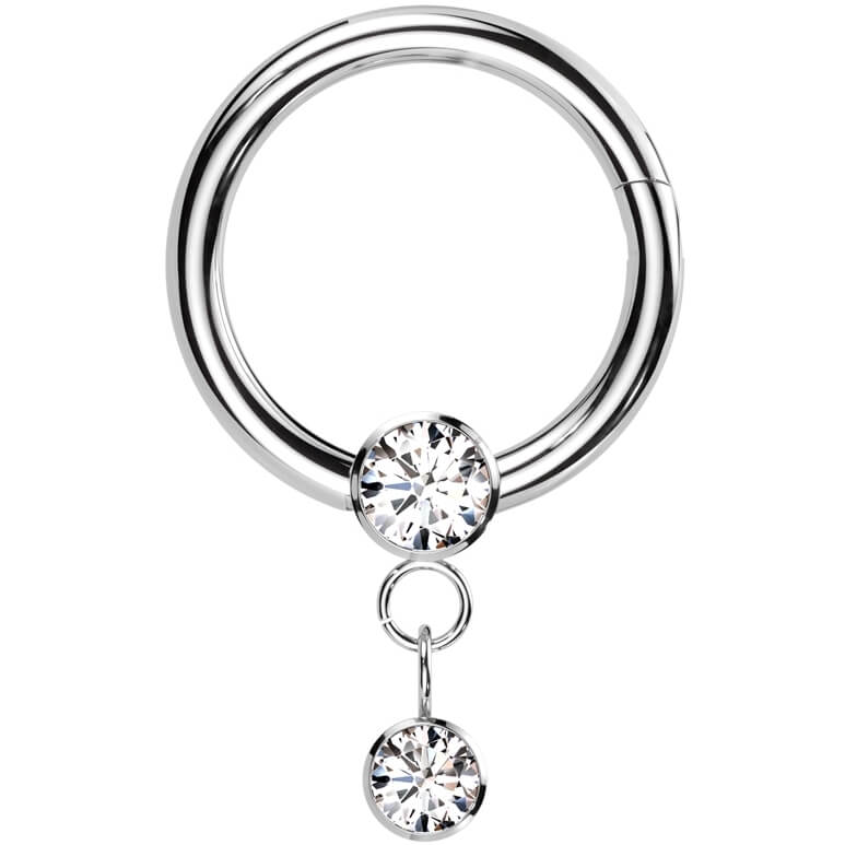 Titane Anneau Pendentif Zircone Cliqueur - Image 3