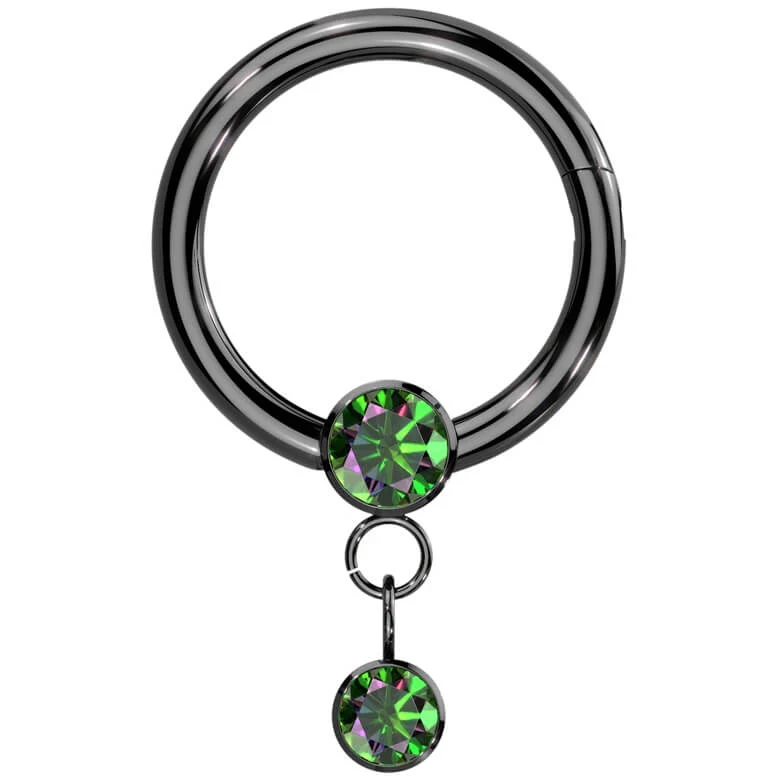 Titane Anneau Pendentif Zircone Cliqueur - Image 5