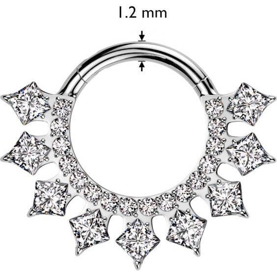 Titane Anneau Zircone Cliqueur - Image 2