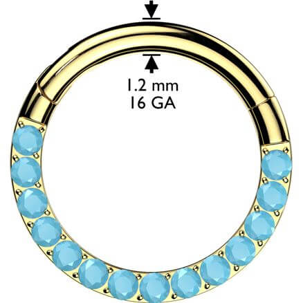 Titane Anneau Turquoise Segment - Image 2