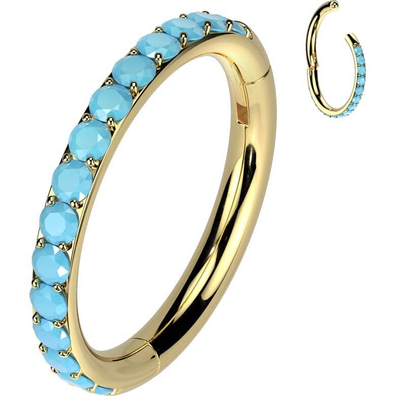 Titane Anneau Turquoise Segment - Image 4