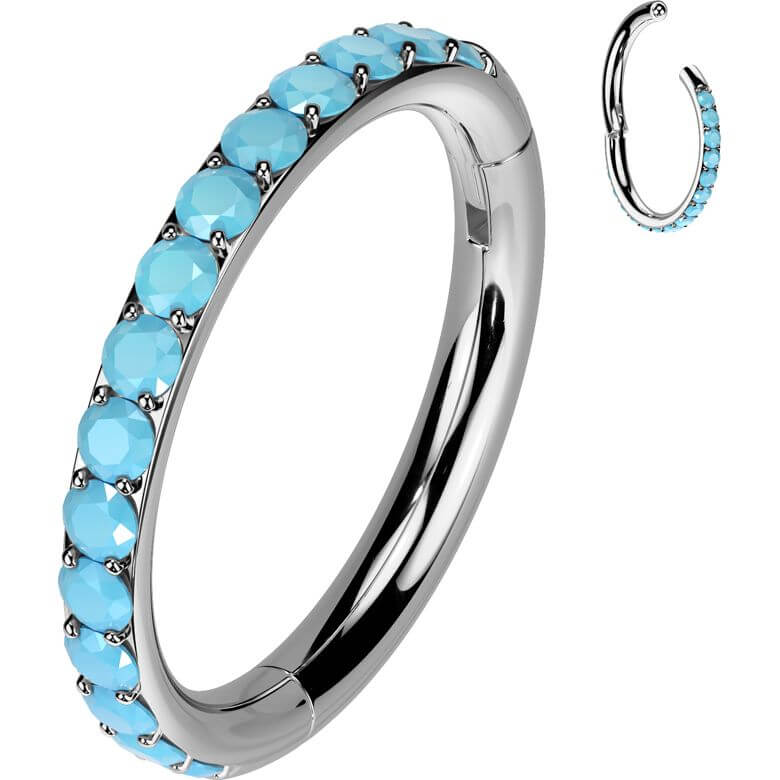 Titane Anneau Turquoise Segment - Image 5