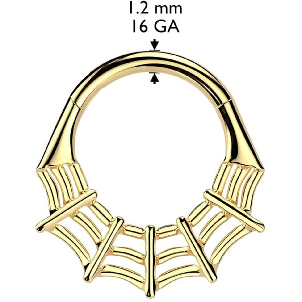 Titane Anneau toile d'araignée Segment - Image 2