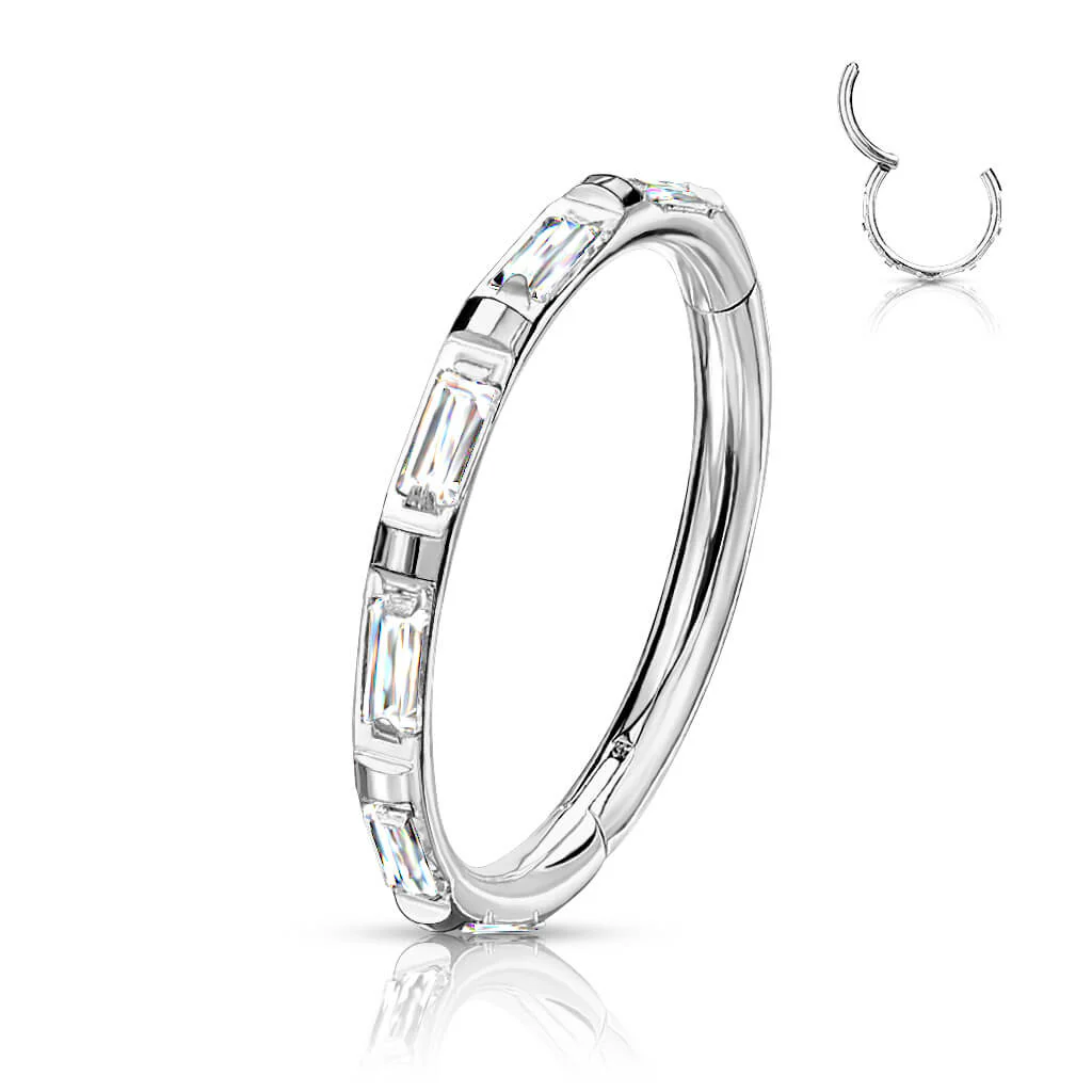 Titane Anneau Zircone Cliqueur - Image 4