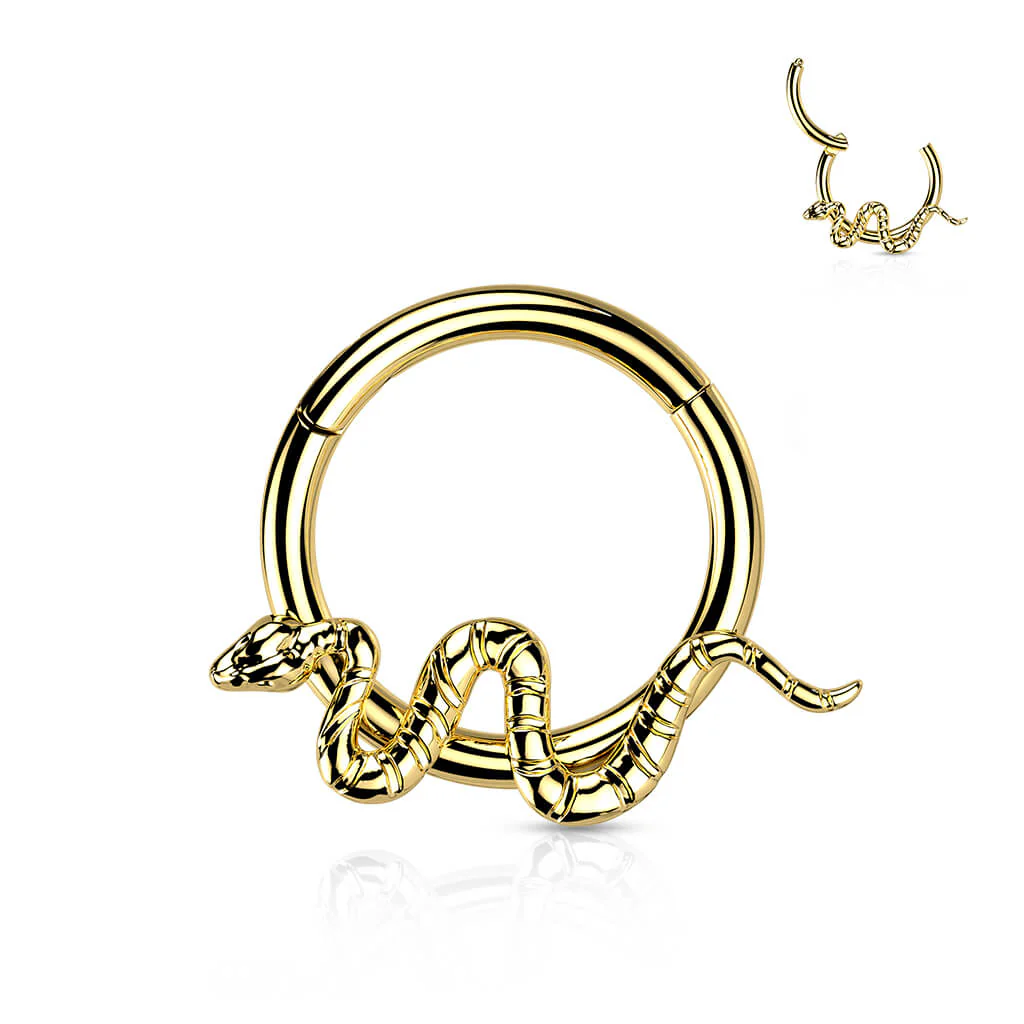 Titane Anneau Serpent Cliqueur - Image 2