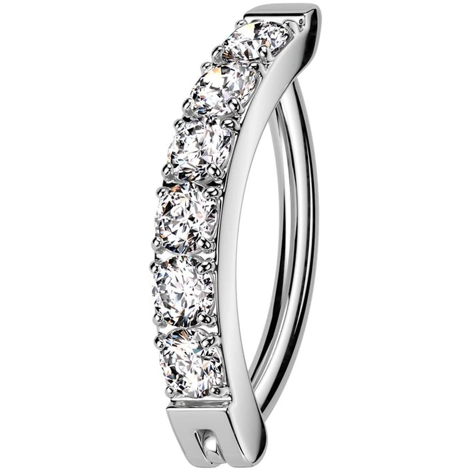Titane Piercing Nombril zircones