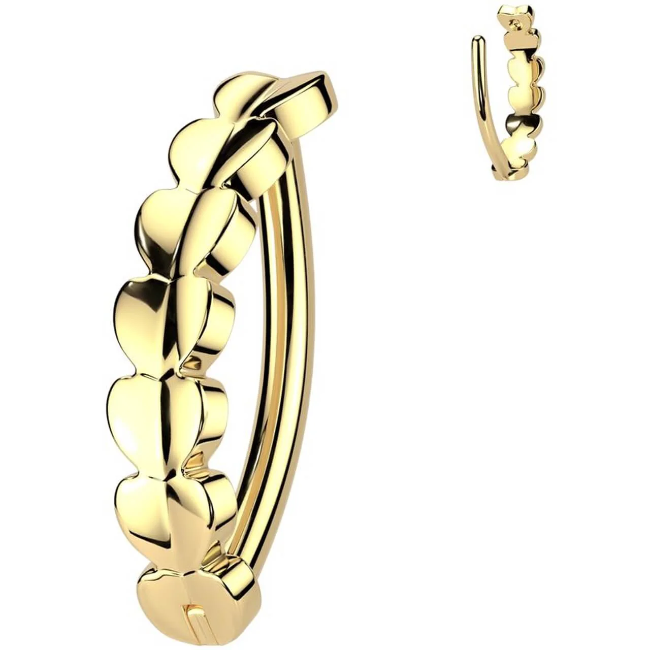 Titane Piercing Nombril cœurs - Image 3