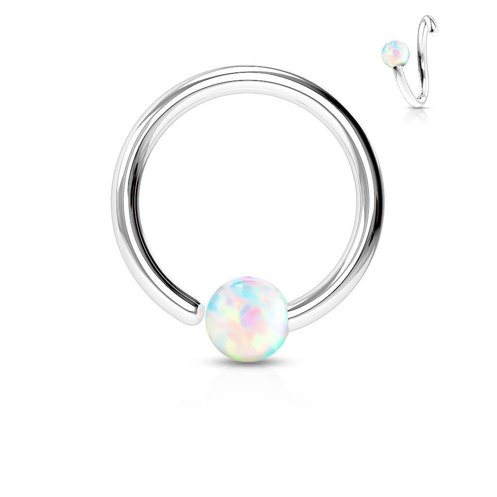 Anneau Bille Opale Argent Pliable - Image 3