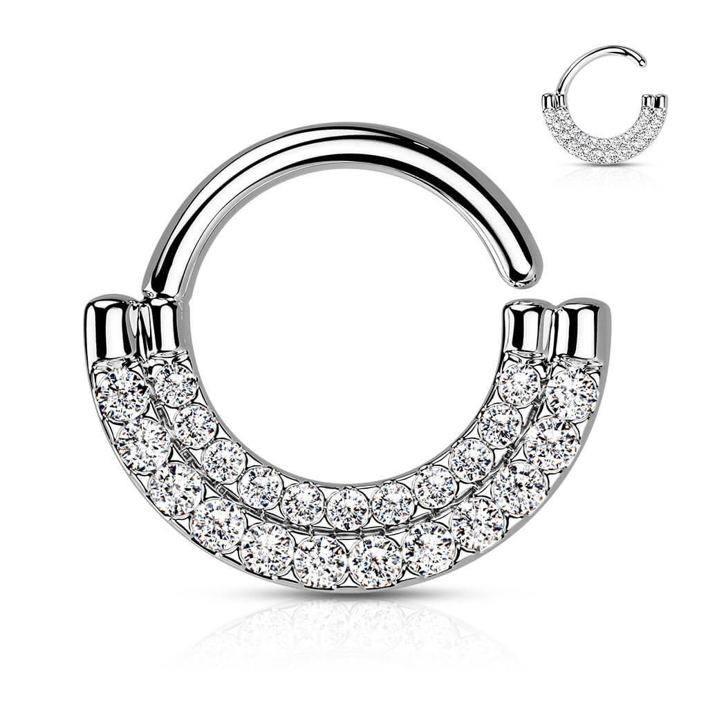 Anneau Double Ligne Zircone Pliable - Image 4