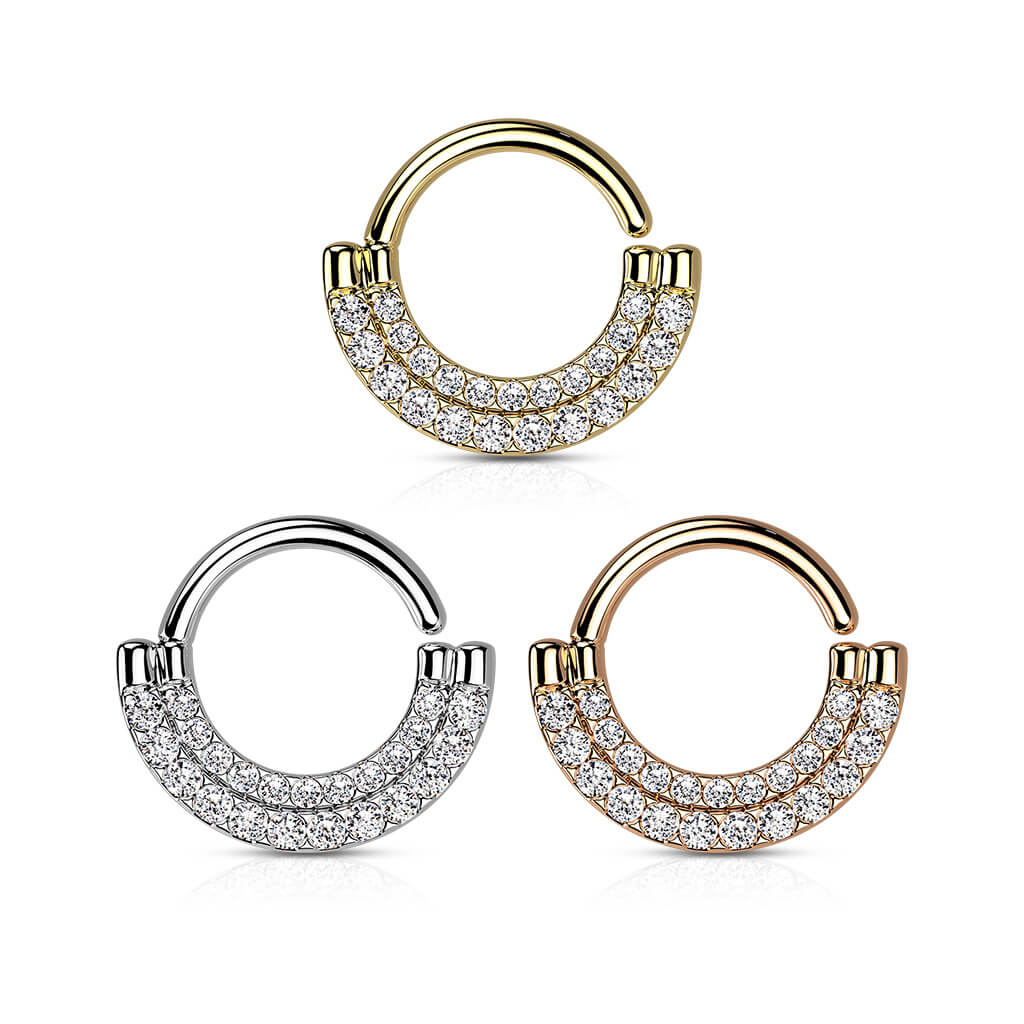Anneau Double Ligne Zircone Pliable - Image 5