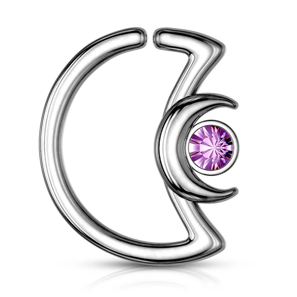 Anneau Lune Zircone Pliable - Image 11
