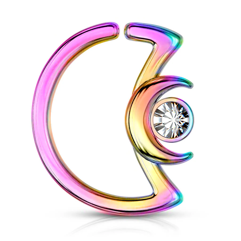 Anneau Lune Zircone Pliable - Image 12