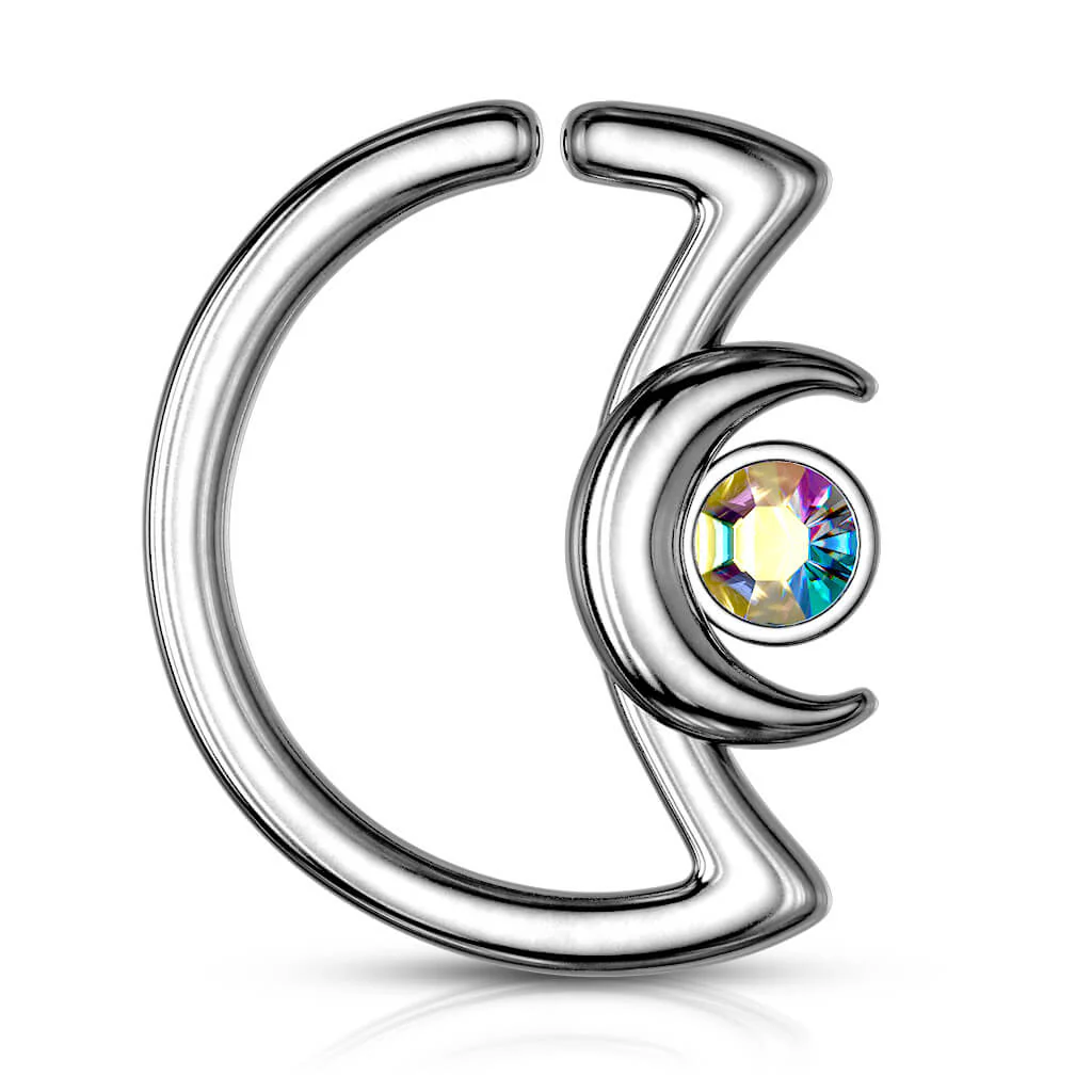 Anneau Lune Zircone Pliable - Image 13