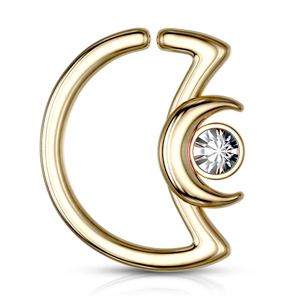 Anneau Lune Zircone Pliable - Image 4