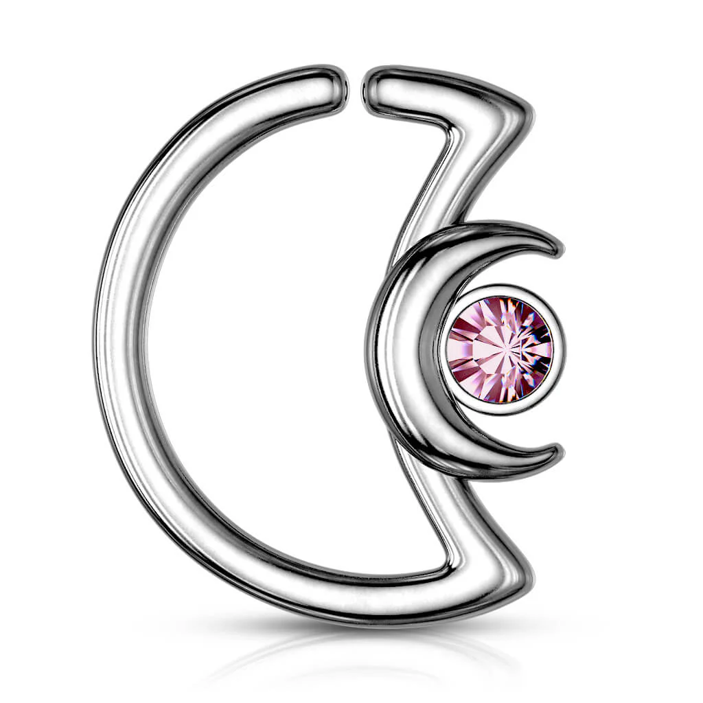 Anneau Lune Zircone Pliable - Image 6