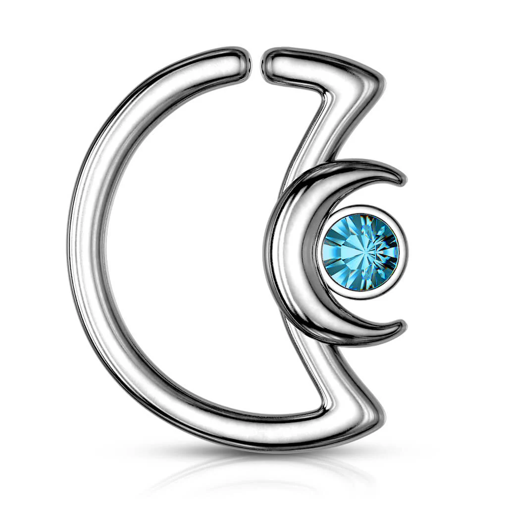 Anneau Lune Zircone Pliable - Image 8