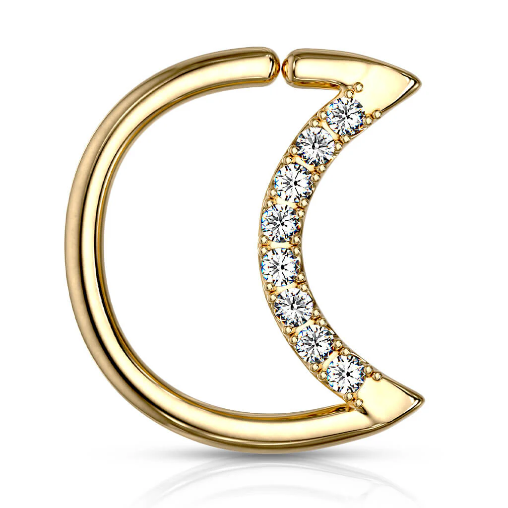 Anneau Lune Zircone Pliable - Image 2