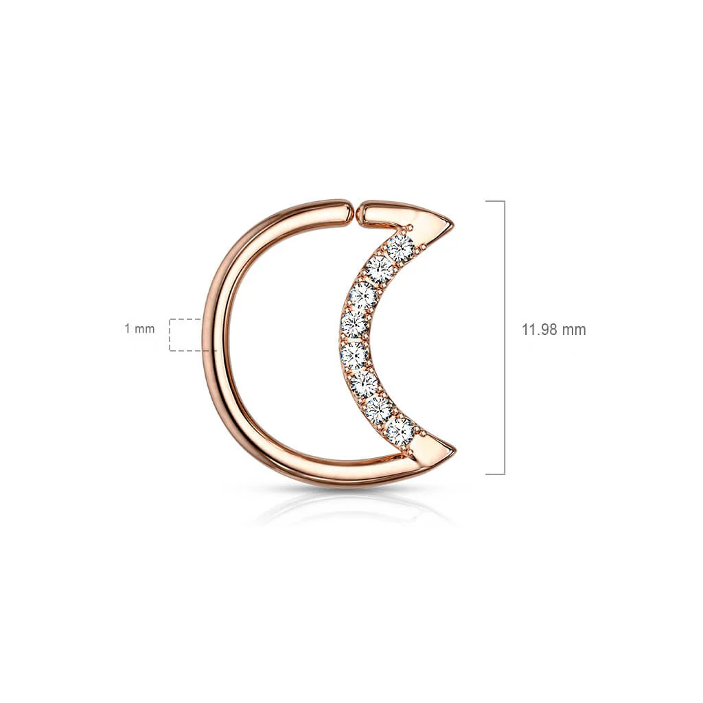 Anneau Lune Zircone Pliable - Image 3