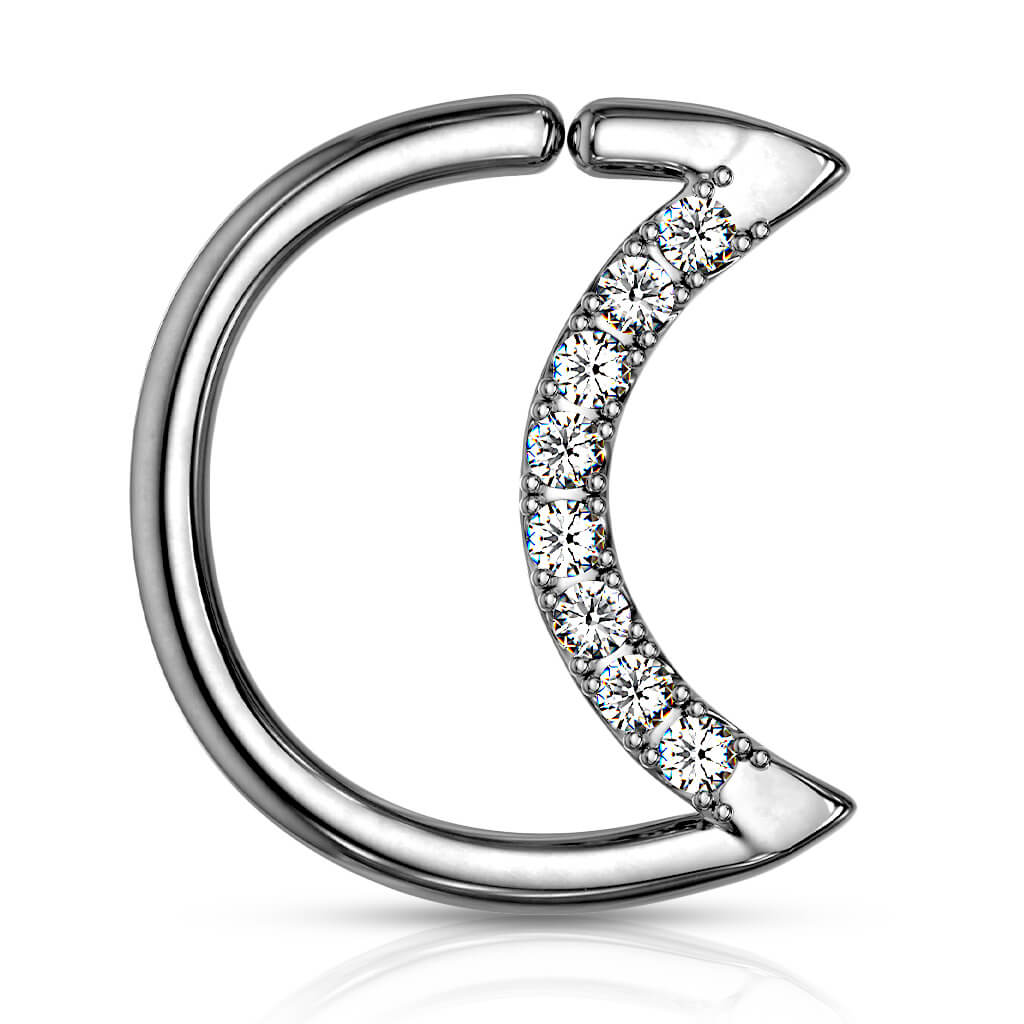 Anneau Lune Zircone Pliable - Image 4