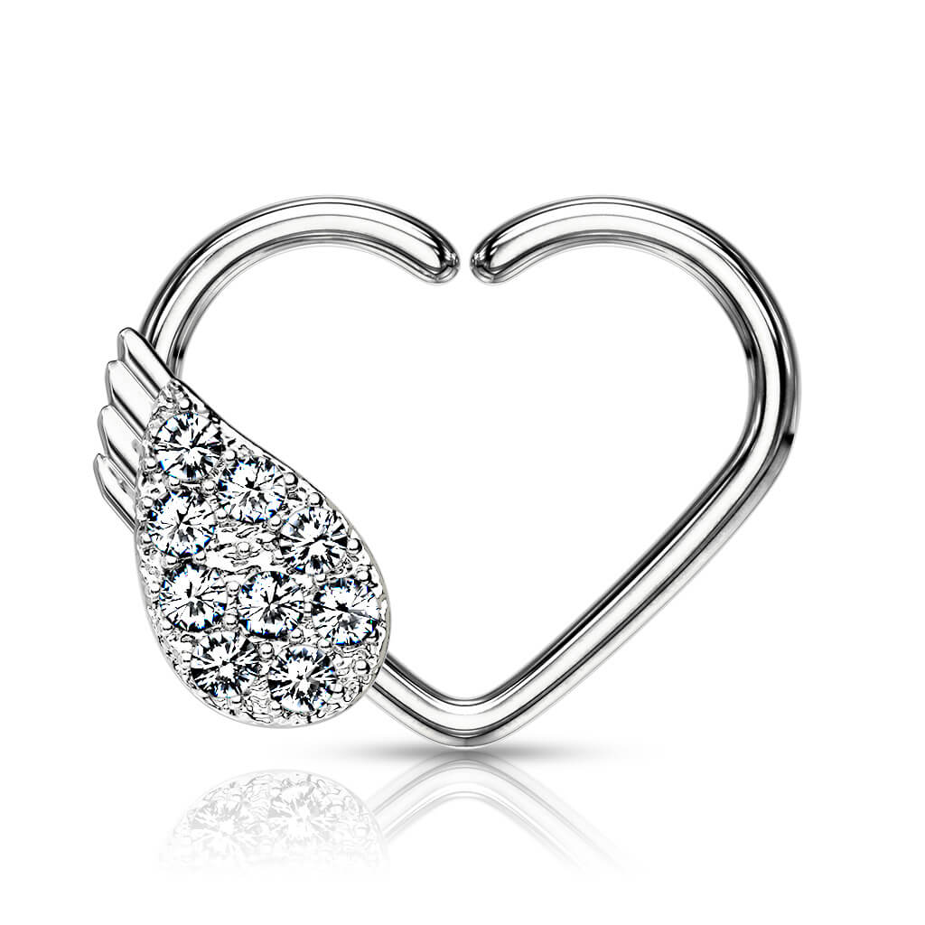 Anneau Cœur Ailes d´Ange Zircone Pliable - Image 8