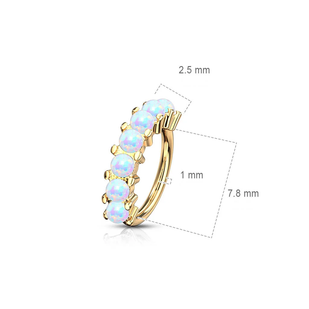 Anneau 7 Opales Pliable - Image 3