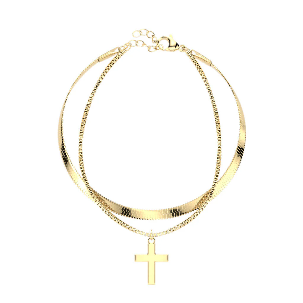 Bracelet Pendentif Croix - Image 2