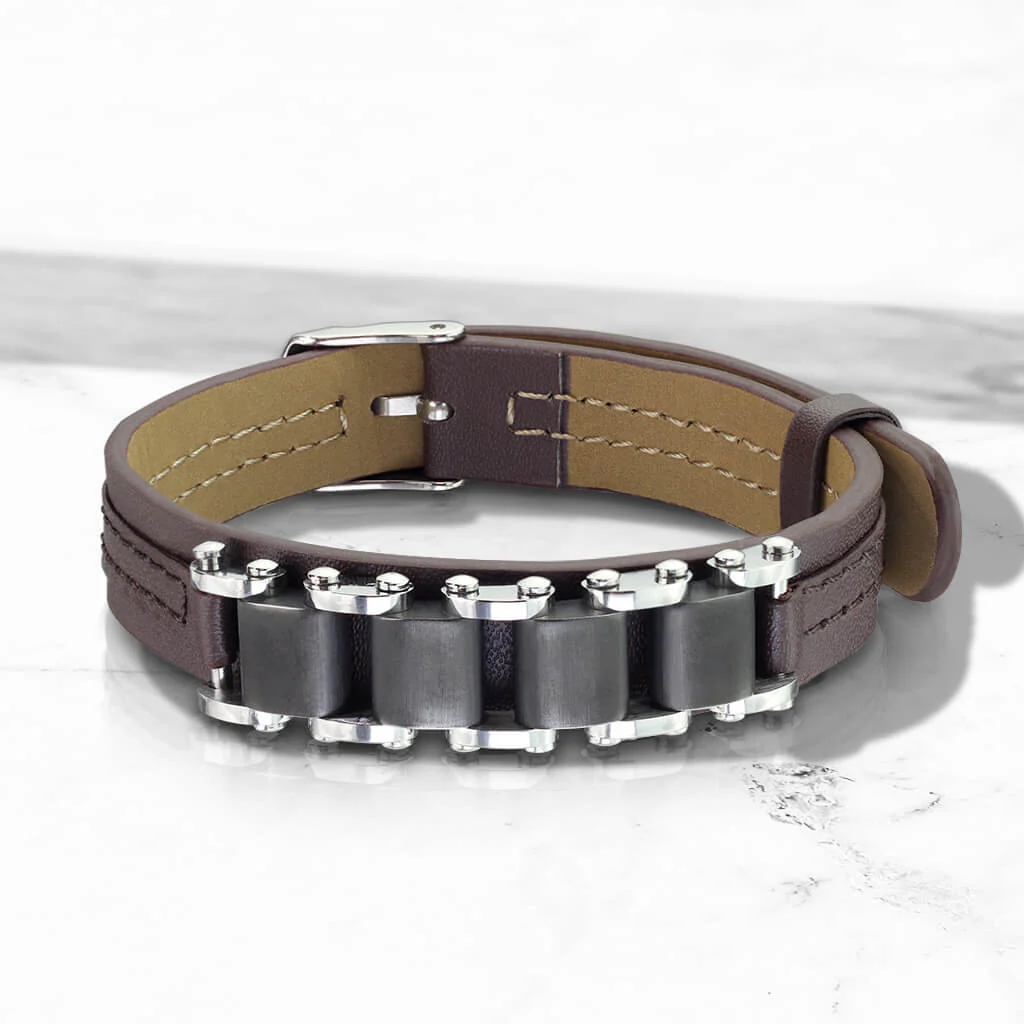 Bracelet Chaîne Marron - Image 2