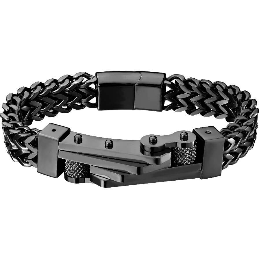 Bracelet chaîne de blé à double rangée chaîne de vélo - Image 3