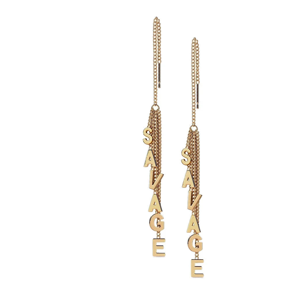 Boucle d'Oreille Pendentif Chaîne SAVAGE - Image 4