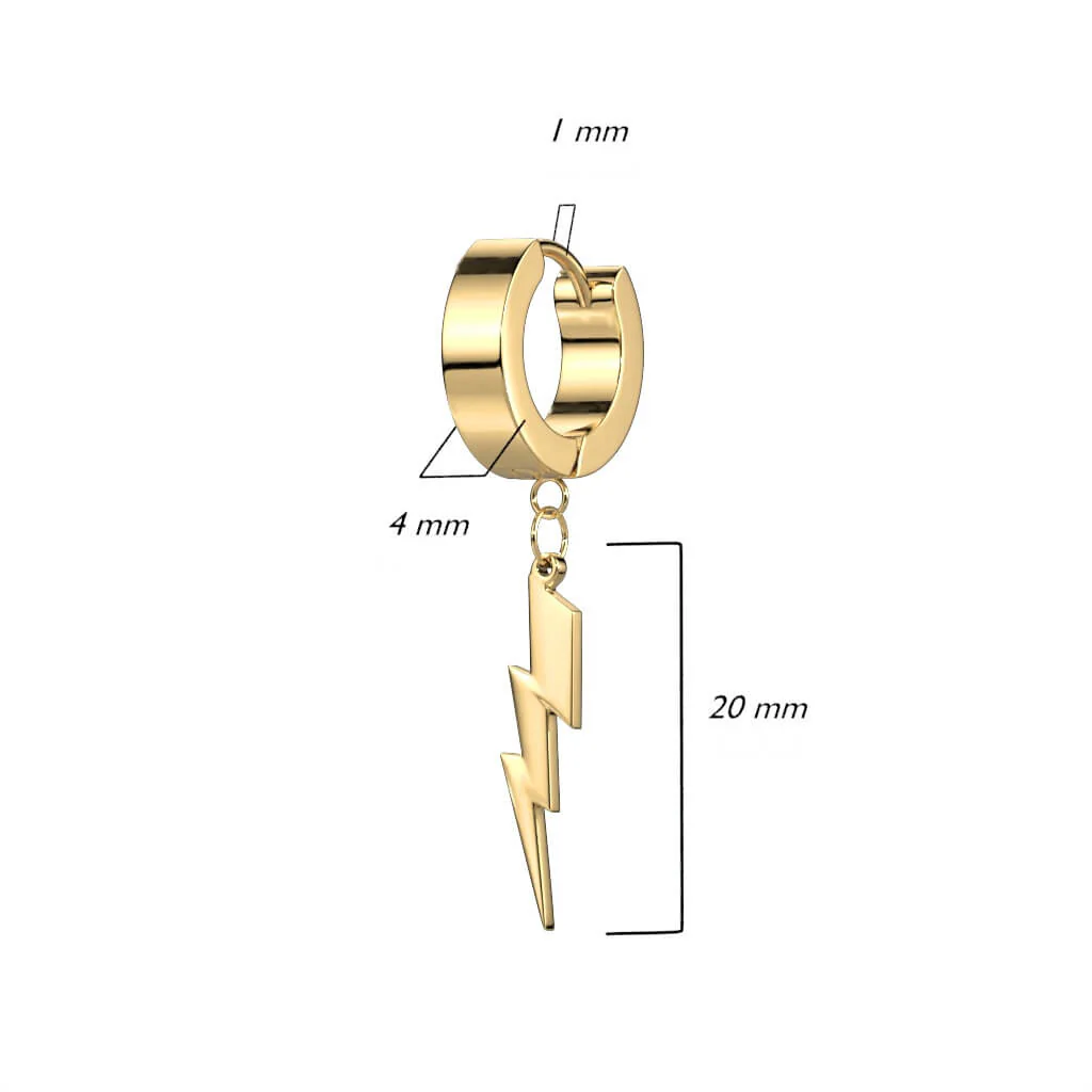 Boucle d'Oreille Pendentif Éclair Cliqueur - Image 3